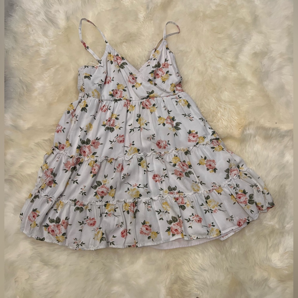 Flowery hollister spaghetti strap dress
